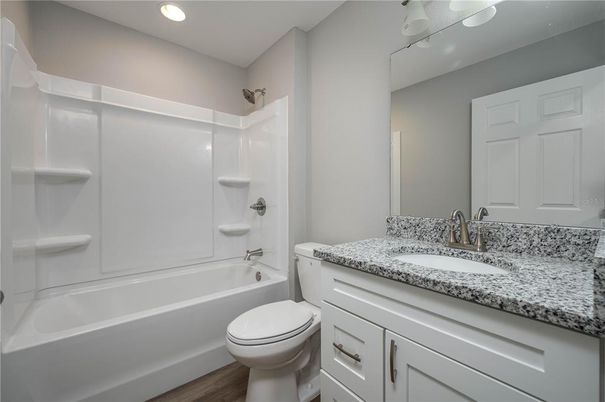 Bathroom, Interior, Recessed Lighting, Wood Texture Flooring