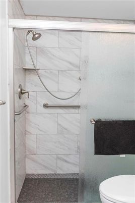 Bathroom, Glass Shower, Interior, Marble Walls