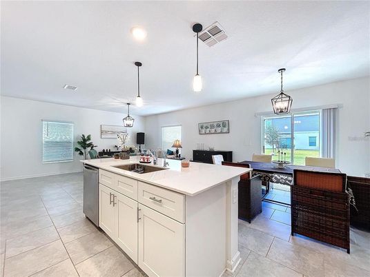 Dining room, Interior, Kitchen, Pendant Lights, Recessed Lighting