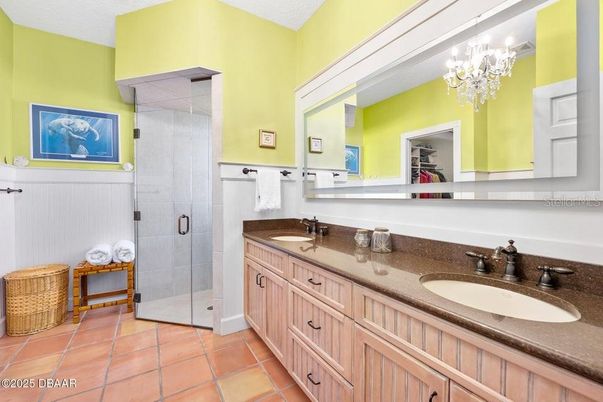 Bathroom, Dual Sink Vanities, Glass Shower, Interior