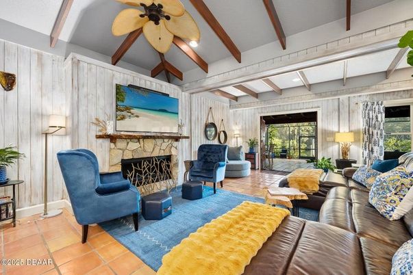 Fireplace, Interior, Living room, Wooden Beams