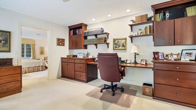 Bedroom, Home Office, Interior, Recessed Lighting