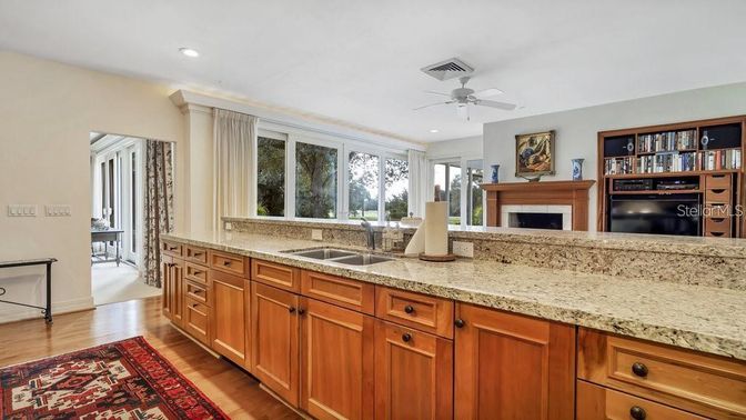 Fireplace, Interior, Recessed Lighting, Wood Texture Flooring