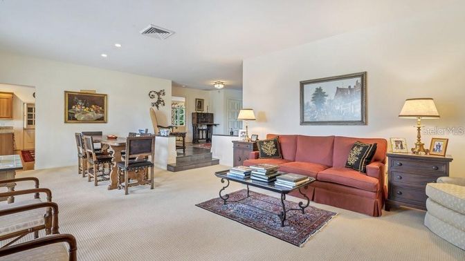 Dining room, Fireplace, Interior, Living room, Recessed Lighting