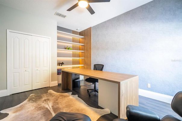 Home Office, Interior, Wood Texture Flooring