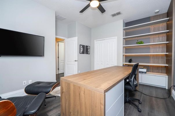 Home Office, Interior, Wood Texture Flooring