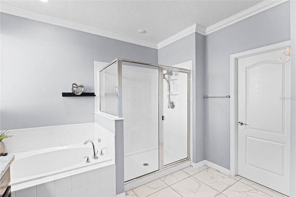 Bathroom, Glass Shower, Interior, Marble, Recessed Lighting