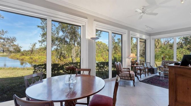 Dining room, Interior, Sun Room, Water