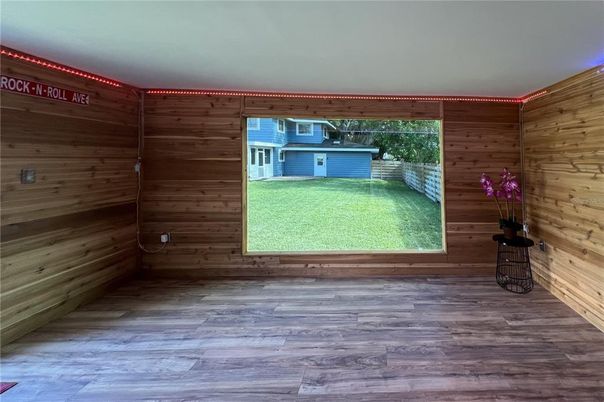 Empty room, Interior, Wood Texture Flooring, Wooden Walls