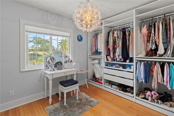 Chandelier, Interior, Walk-in Closets, Wood Texture Flooring