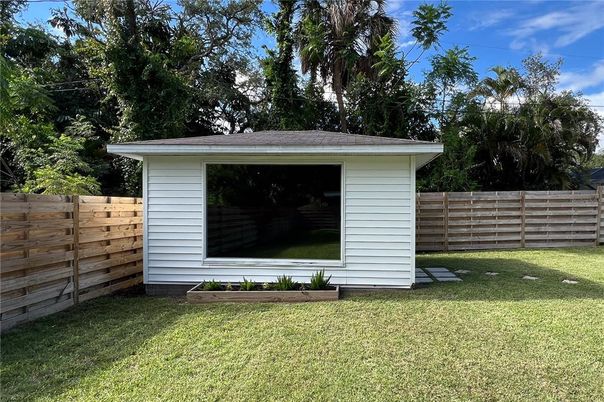 Backyard, Detached Garage, Exterior