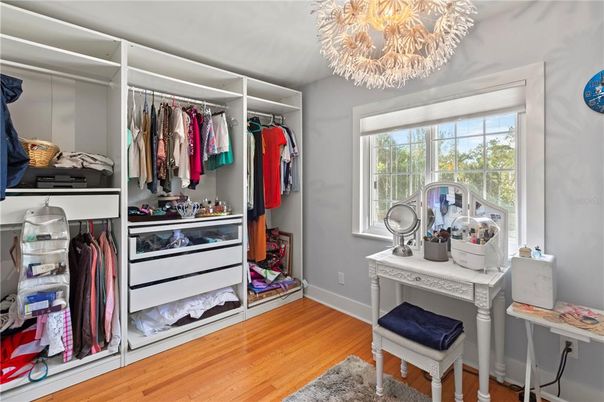Chandelier, Interior, Walk-in Closets, Wood Texture Flooring