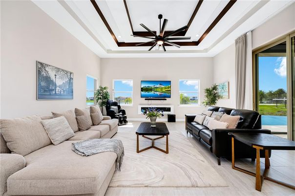 Interior, Living room, Recessed Lighting