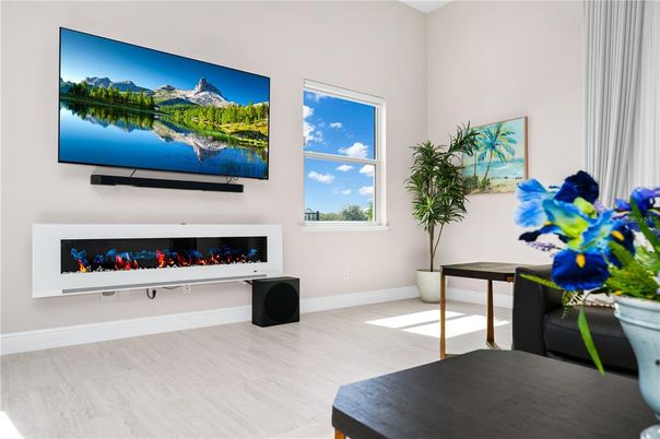 Fireplace, Interior, Wood Texture Flooring