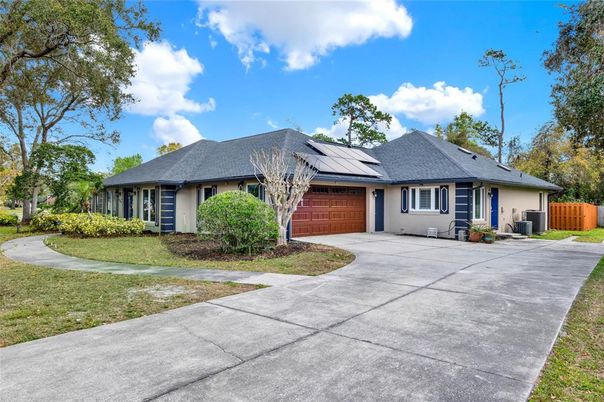 Attached, Backyard, Exterior, Facade, Solar Panels, Ranch