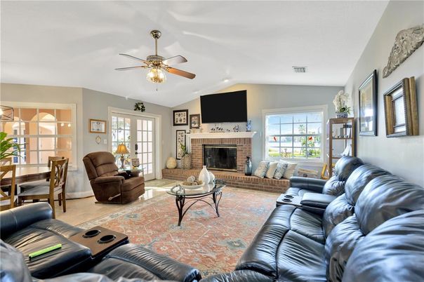 Dining room, Fireplace, Interior, Living room