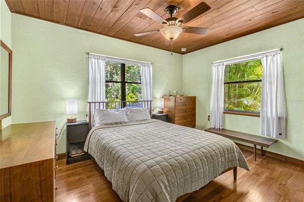 Bedroom, Interior, Wooden Ceilings, Wood Texture Flooring