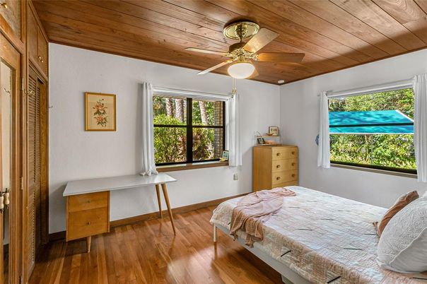 Bedroom, Interior, Wooden Ceilings, Wood Texture Flooring