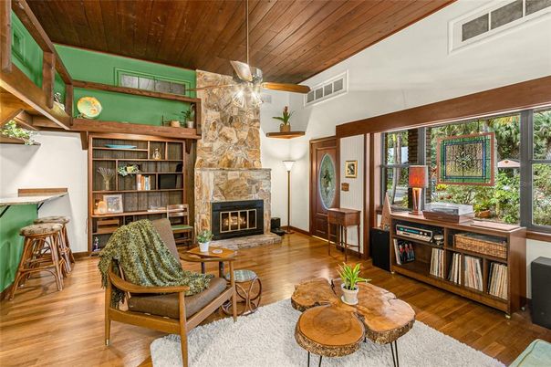 Fireplace, Interior, Living room, Wooden Ceilings, Wood Texture Flooring