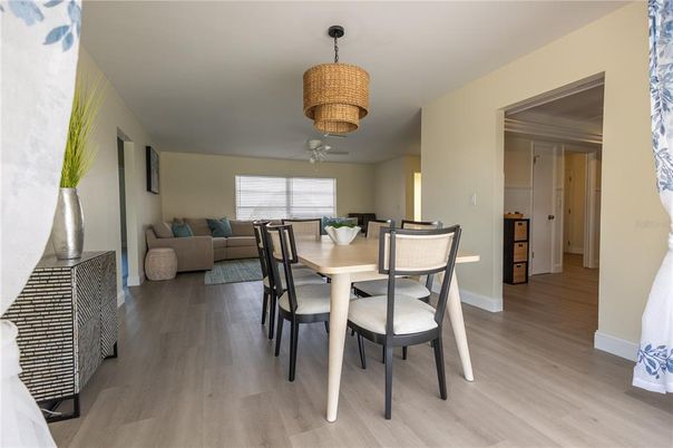 Dining room, Interior, Wood Texture Flooring