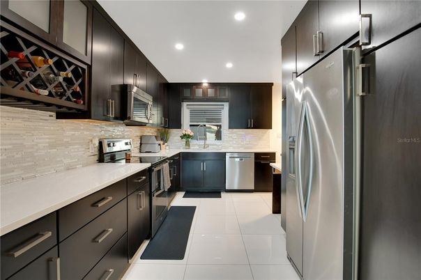 Interior, Kitchen, Recessed Lighting, Stainless Steel Appliances