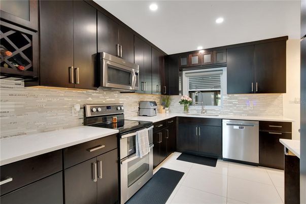 Interior, Kitchen, Recessed Lighting, Stainless Steel Appliances