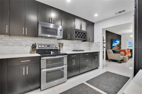 Interior, Kitchen, Recessed Lighting, Stainless Steel Appliances