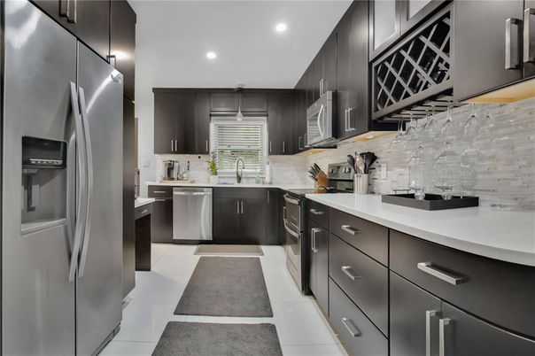 Interior, Kitchen, Recessed Lighting, Stainless Steel Appliances
