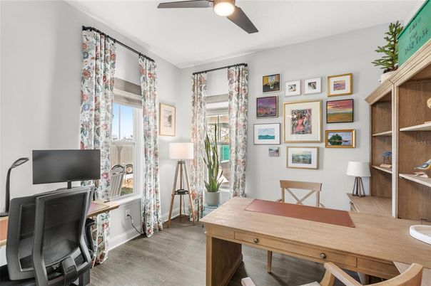Home Office, Interior, Wood Texture Flooring