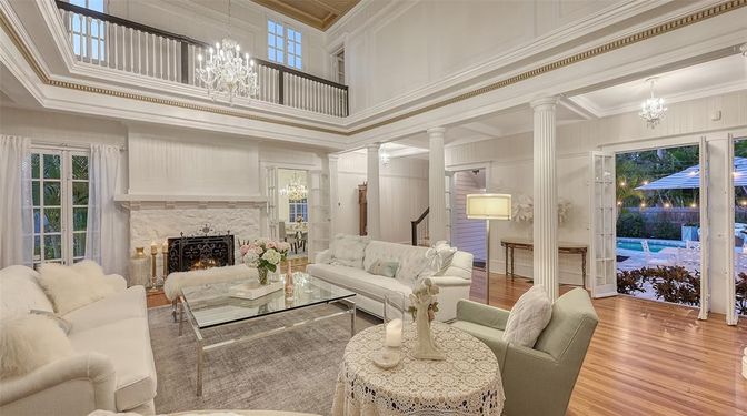 Chandelier, Fireplace, Interior, Living room, Wood Texture Flooring