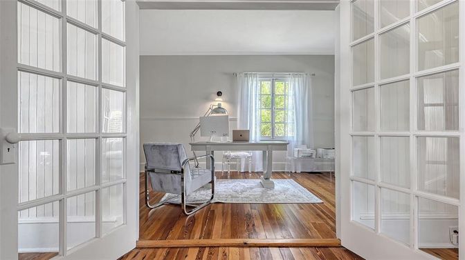 Home Office, Interior, Wood Texture Flooring
