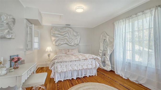 Bedroom, Interior, Wood Texture Flooring