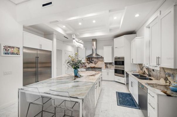 Interior, Kitchen, Pendant Lights, Recessed Lighting, Stainless Steel Appliances