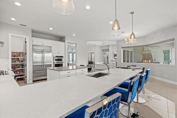 Interior, Kitchen, Pendant Lights, Recessed Lighting, Stainless Steel Appliances