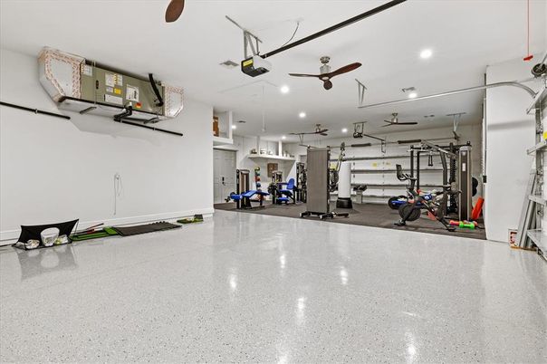 Fitness Equipment, Gym, Interior, Recessed Lighting