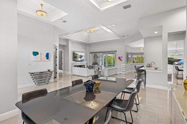 Dining room, Interior, Living room, Recessed Lighting