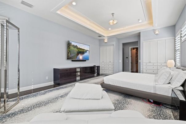 Bedroom, Interior, Pendant Lights, Recessed Lighting