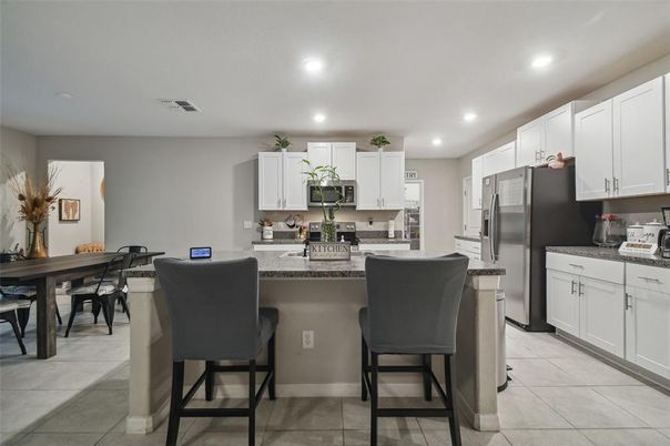 Dining room, Interior, Kitchen, Recessed Lighting, Stainless Steel Appliances