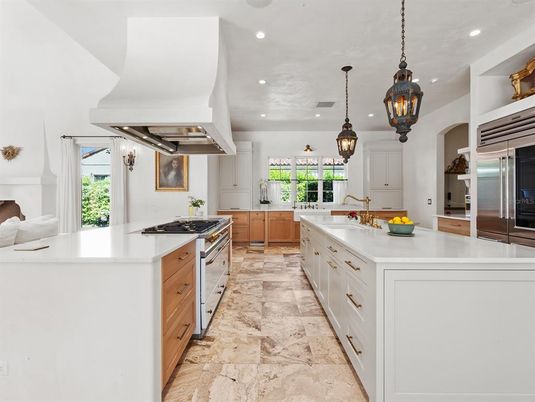 Interior, Kitchen, Pendant Lights, Recessed Lighting, Stainless Steel Appliances