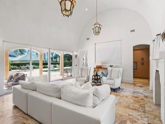 Fireplace, Interior, Living room, Pendant Lights