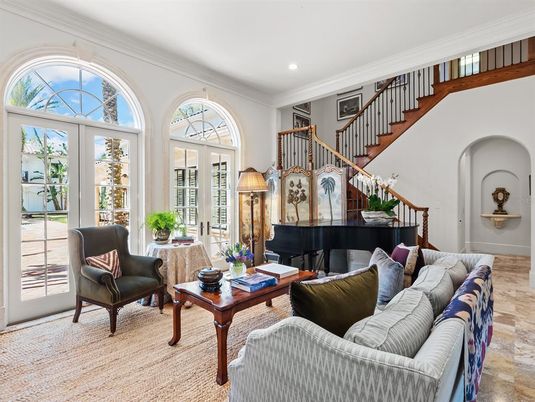 Interior, Living room, Piano, Recessed Lighting