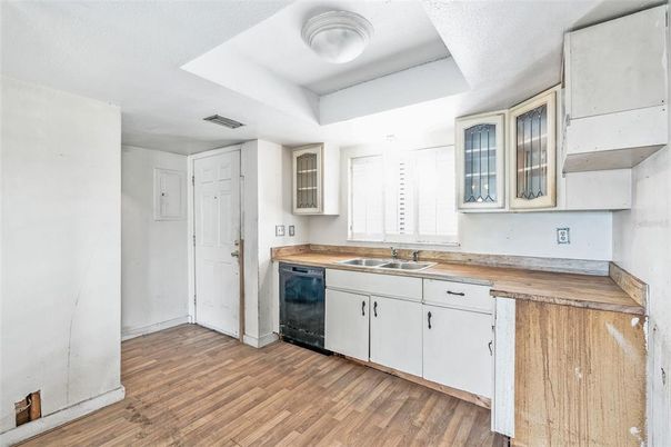 Interior, Kitchen, Wood Texture Flooring
