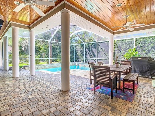 Dining room, Glass Ceilings, Interior, Pool, Sun Room, Wooden Ceilings