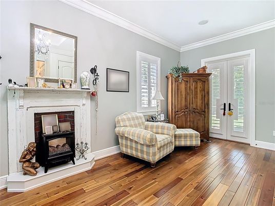 Fireplace, Interior, Wood Texture Flooring