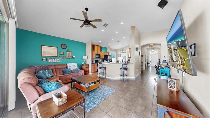Interior, Kitchen, Living room, Pendant Lights, Recessed Lighting