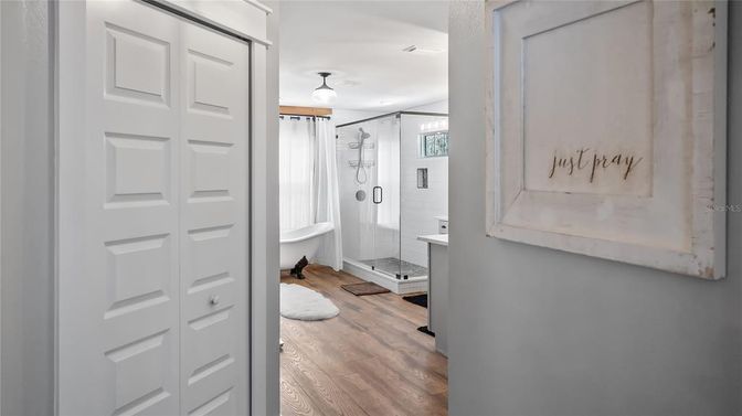 Bathroom, Interior, Wood Texture Flooring