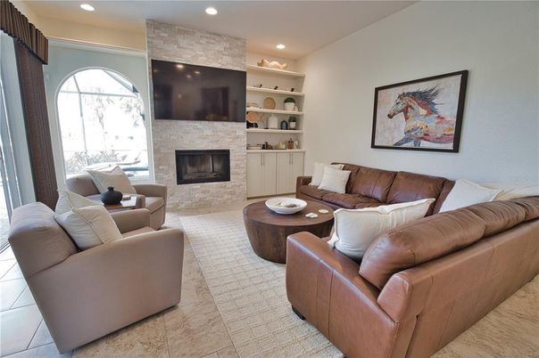 Fireplace, Interior, Living room, Recessed Lighting