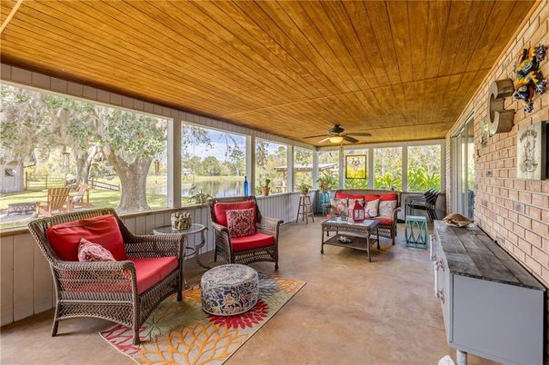 Interior, Living room, Stone Walls, Sun Room, Wooden Ceilings