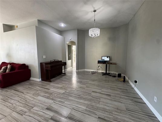 Interior, Pendant Lights, Piano, Wood Texture Flooring