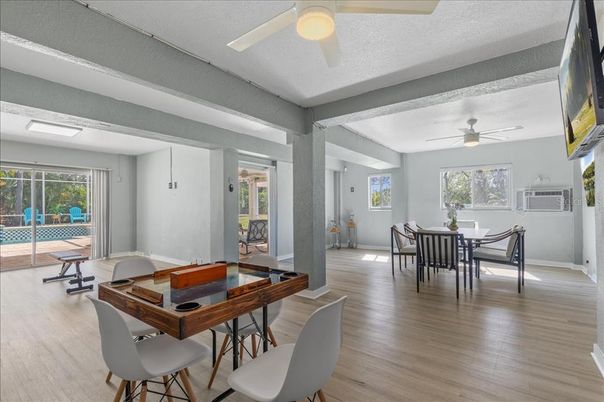 Dining room, Interior, Wood Texture Flooring